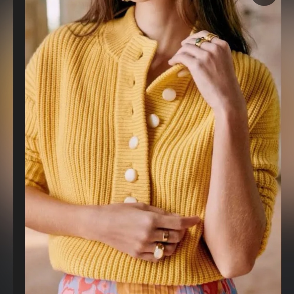 Sezane Lucas jumper, gold